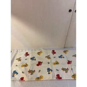 Vintage Sesame Street baby blocks receiving blanket 28x25”